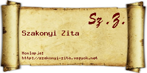 Szakonyi Zita névjegykártya